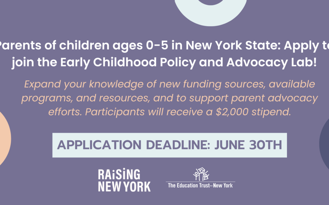 Apply to join the Early Childhood Policy and Advocacy Lab